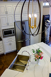 kitchen island with double sink 