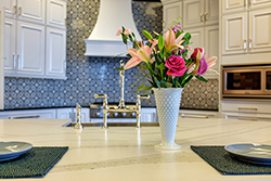 white kitchen cabinets with island 